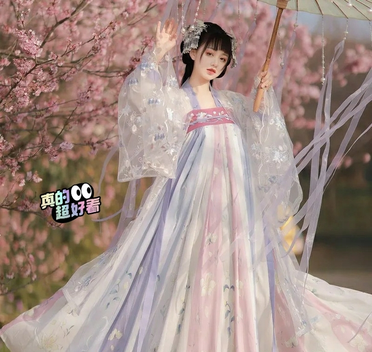 古风汉服小仙女唐制古装春夏秋款齐胸襦裙烫金...