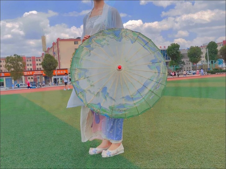 防雨防水油纸伞纯手工古典古风舞蹈汉服流苏伞...