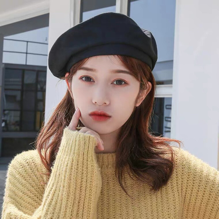 女秋冬贝雷帽
