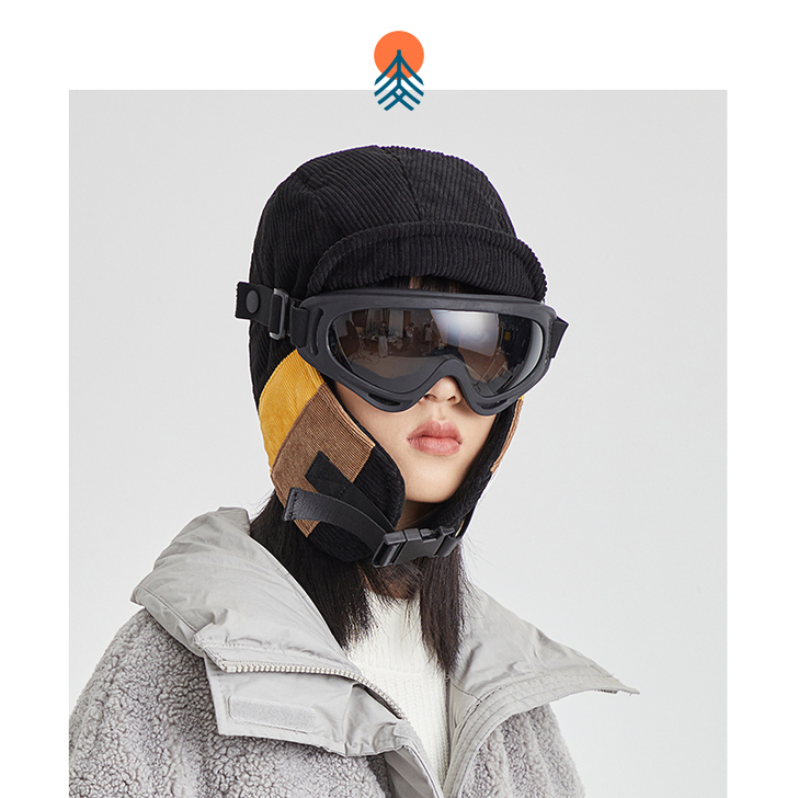 帽子女冬季时尚百搭加厚防风雪地骑车护耳防寒...