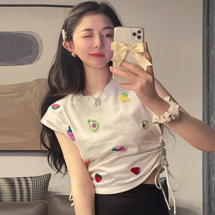 晶美雅 蕾丝雪纺衫全新没穿过