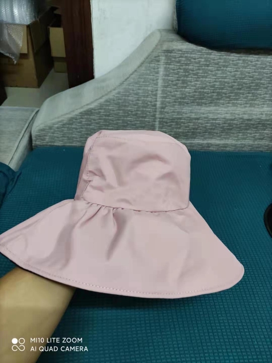 黑胶渔夫帽 遮阳帽渔夫帽女夏季户外海边沙滩...