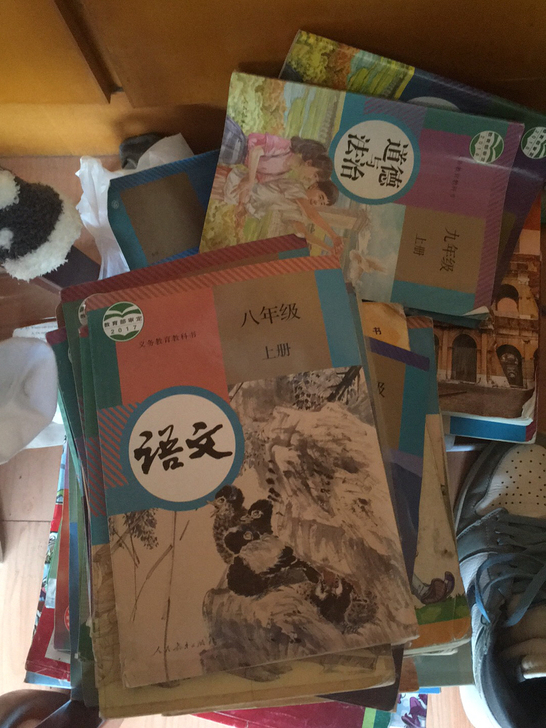 七八九年级全套教材 里面附有丰富笔记 人...