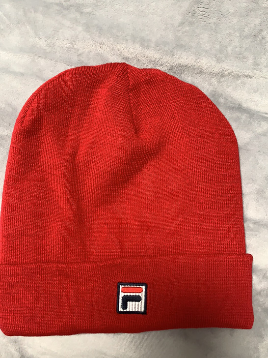 全新 正品 斐乐 Fila 针织帽 正红色