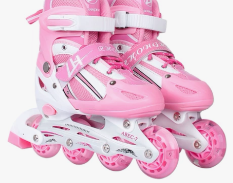 【狂欢价】直排溜冰鞋儿童可调男童女童闪光轮...