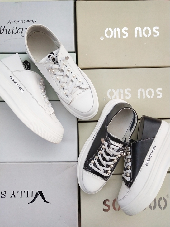 真皮麦昆小白鞋休闲鞋