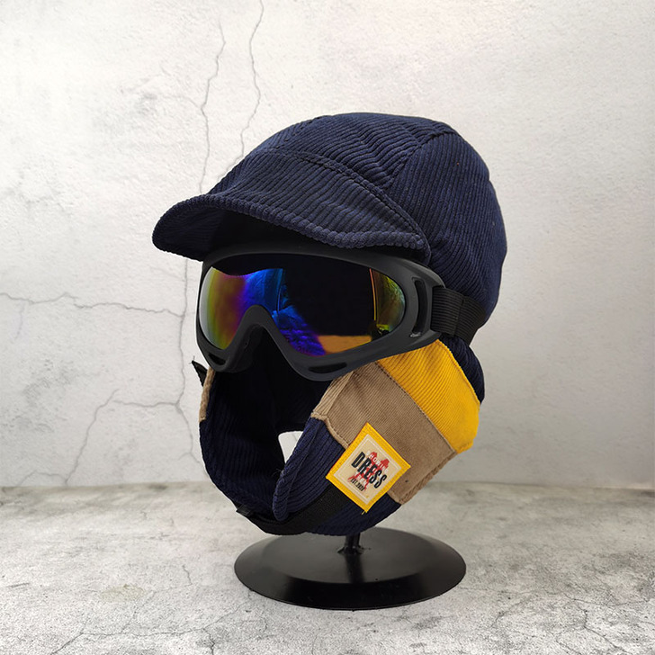 复古飞行员雷锋帽防风护目眼镜防寒护耳机车电...