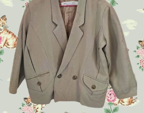 【Vintage古着薄款宽松中性风夹克外套...