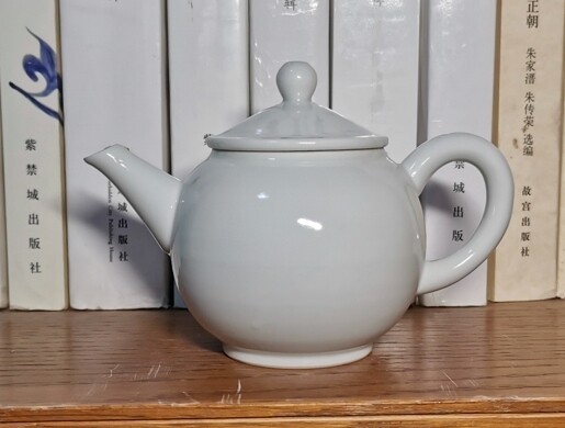 全新未使用 平安清昌 加藤清昌 白色釉茶壶...