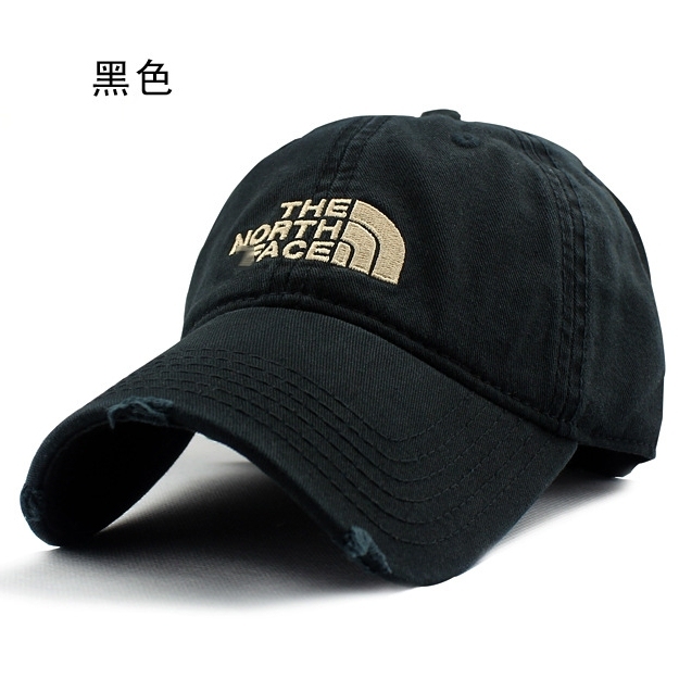 北面磨边棒球帽乐斯菲斯鸭舌帽纯棉刺绣破帽檐...