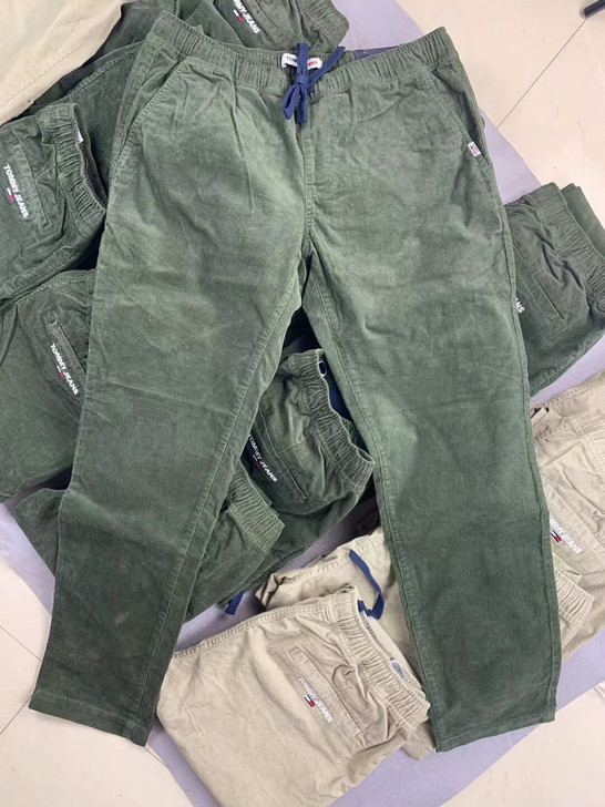 汤米tommy男士复古休闲裤灯芯绒微弹力休...