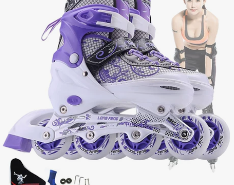 隆峰溜冰鞋成人成年旱冰鞋滑冰儿童全套装单直...