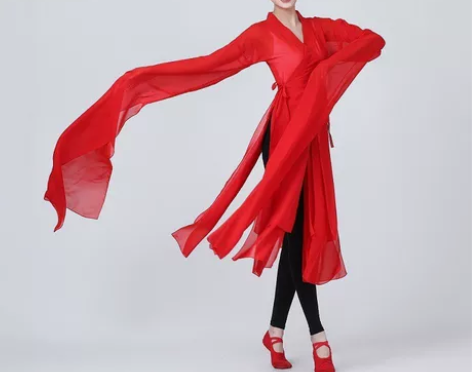 新款古典舞水袖舞蹈服上衣女飘逸中国风惊鸿舞...