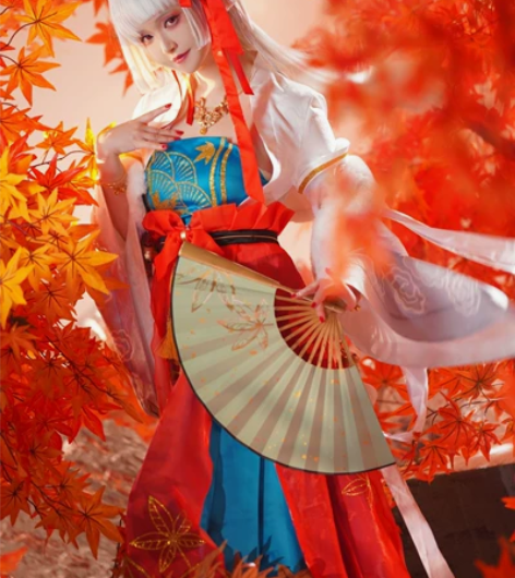 决战平安京鬼女红叶赤天雨霜cos，衣服次元...