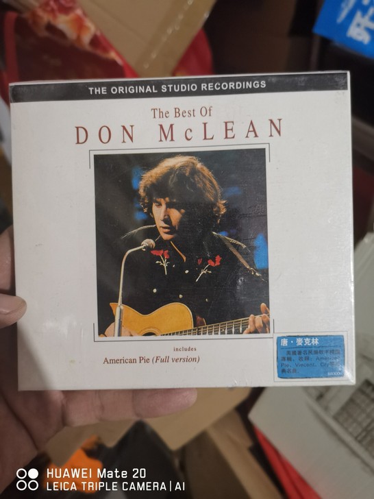 民谣歌手大牌Don Mclean，蓝标碟，...