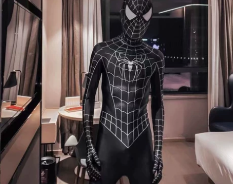 漫威英雄远征黑色肌肉蜘蛛侠cos紧身衣托尼...