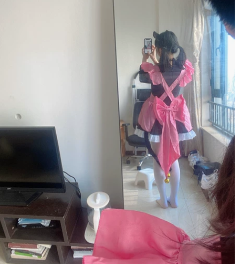 魔卡少女樱cos服木之本樱雷卡猫装粉黑猫女...