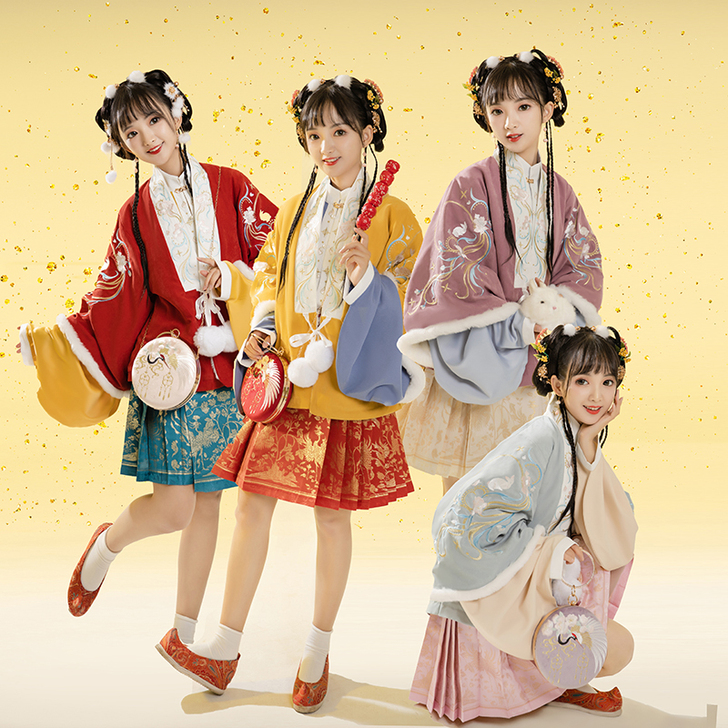 东月棠 流云兔 多色款冬装汉服汉元素女正品...