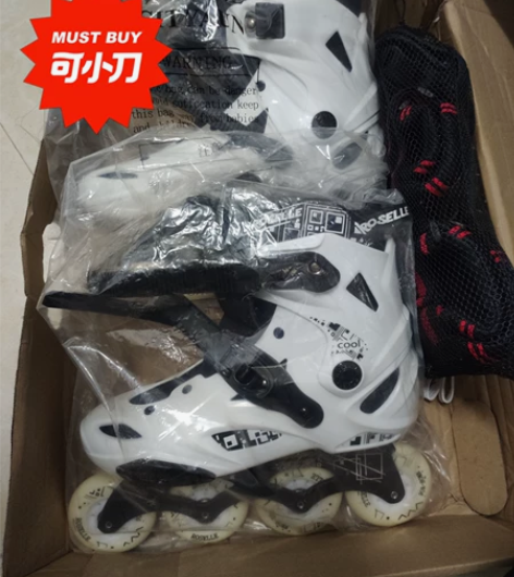 洛神X9轮滑鞋40码。只穿过一次，轮子没有...