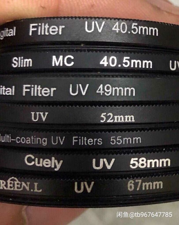 单反相机UV镜偏振镜滤镜等 大小有52mm...