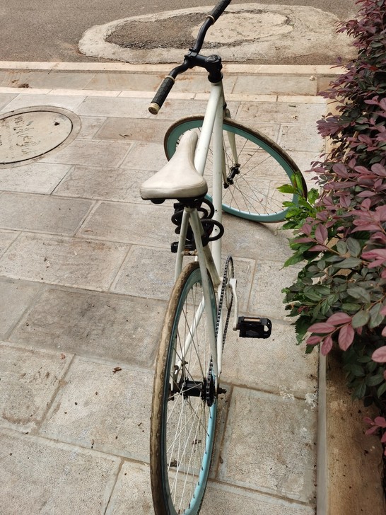 死飞，喜欢的拿走，8成新，充气车轮。不包邮...