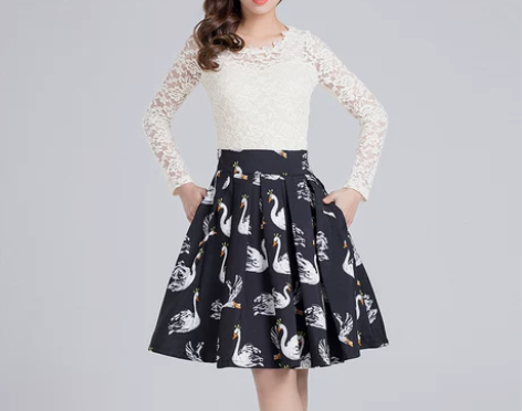 2015新款裙子夏高腰百褶裙中裙半身裙显瘦...