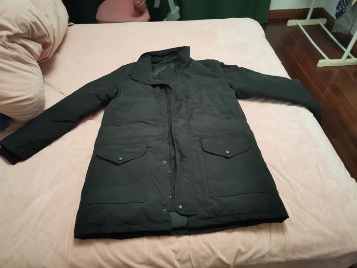 厚 黑色 羽绒服 男 遮屁股款 180  ...