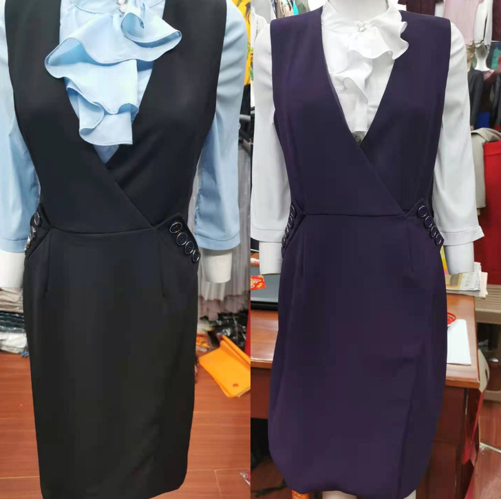 流苏长袖衬衫+背带包臀裙子