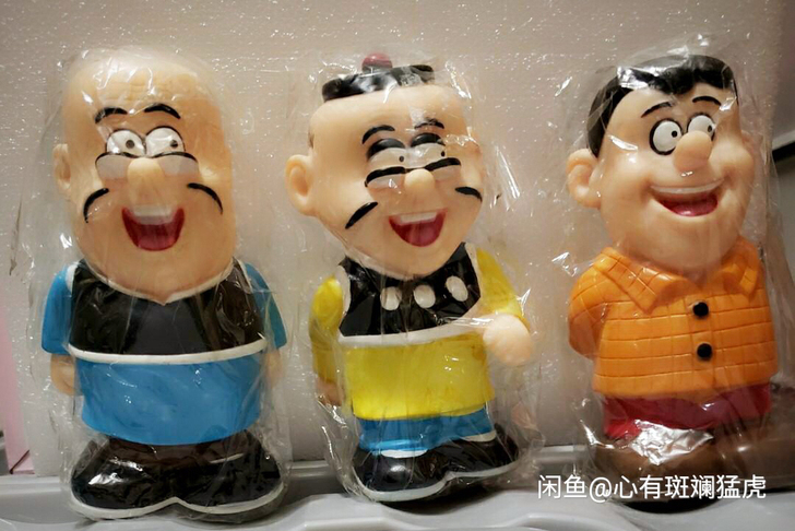 老夫子储钱罐软胶公仔手办，一套全