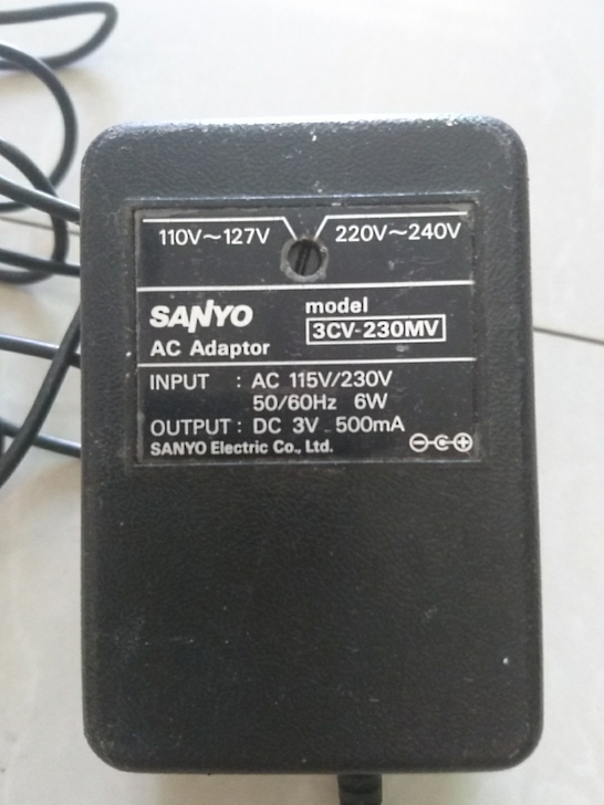 三洋原装３Ｖ５００ｍＡ电源：110Ｖ－24...