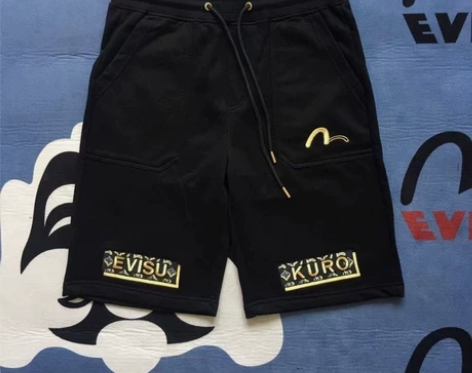 日系潮牌夏季新款佛神刺绣休闲短裤男女情侣款...