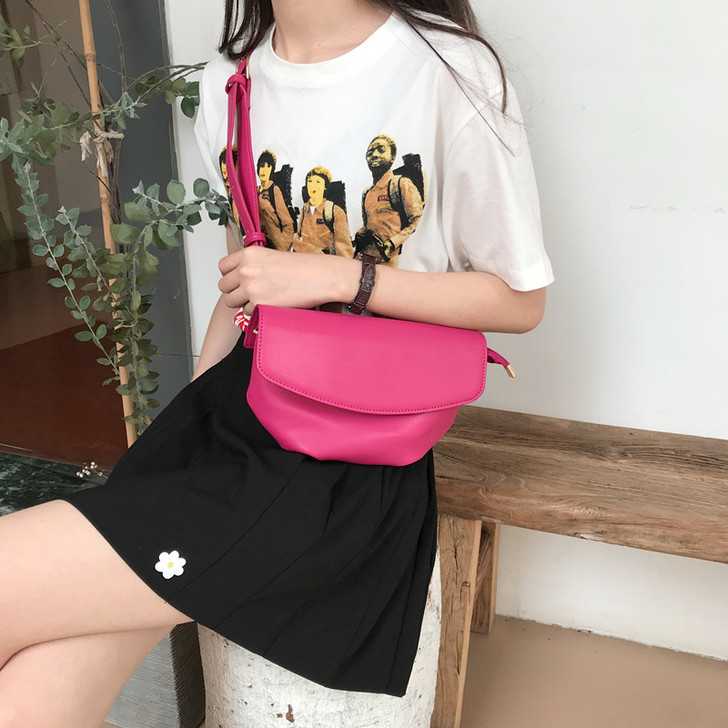 女包2020新款韩国ins纯色百搭休闲腰包...