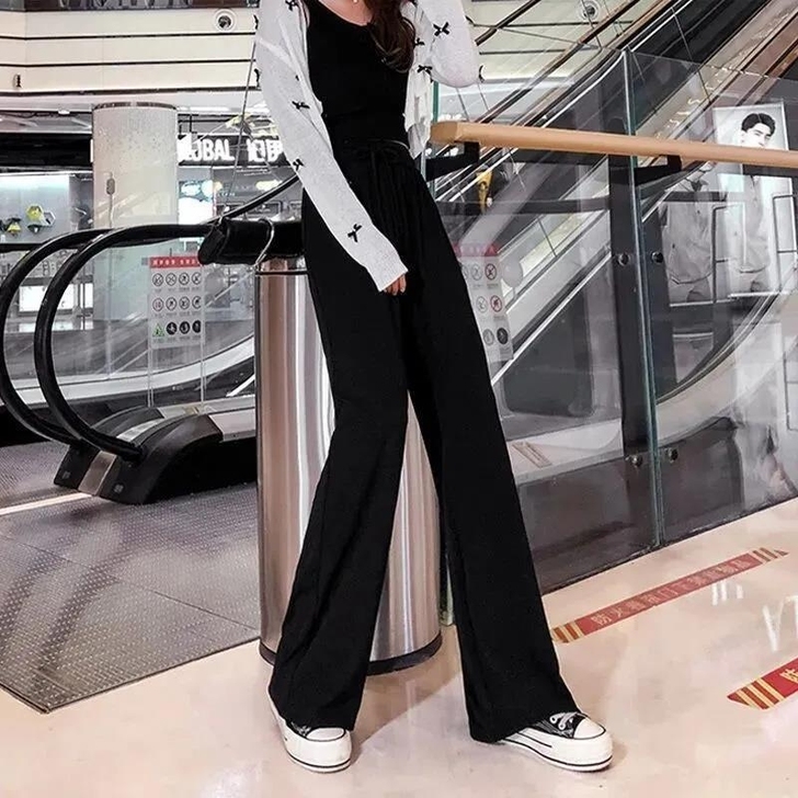 【清仓】2021夏冰丝阔腿裤女夏季薄款高腰...