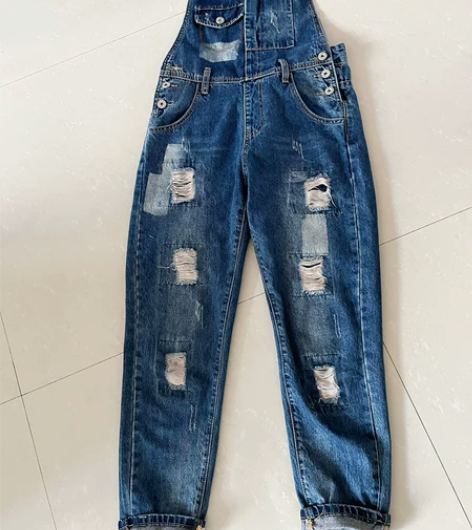 背带裤牛仔裤，假两件裙裤，小脚牛仔裤 背带...