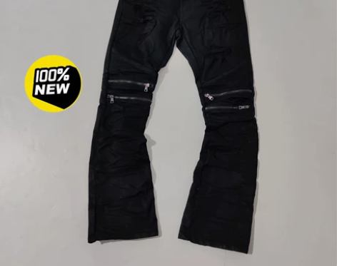 美式高街Smoke Rise 重工膝盖褶皱...