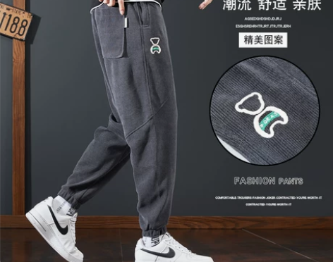 2022秋冬男士休闲裤束脚工装哈伦潮牌男装...