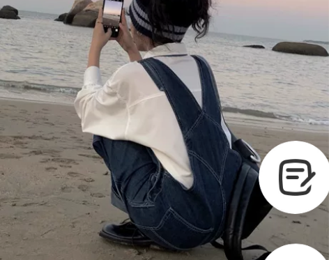 网红盐系牛仔背带裤女韩版宽松复古港味夏薄款...