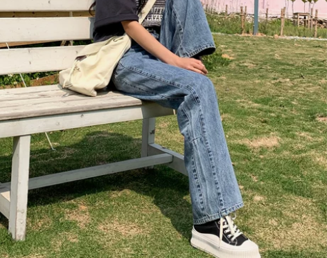 阔腿牛仔裤女韩版春夏2022年新款高腰显瘦...