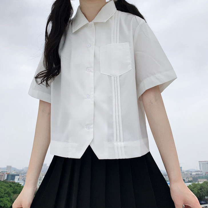 【全新包邮】全新日系长袖JK制服衬衫少女百...