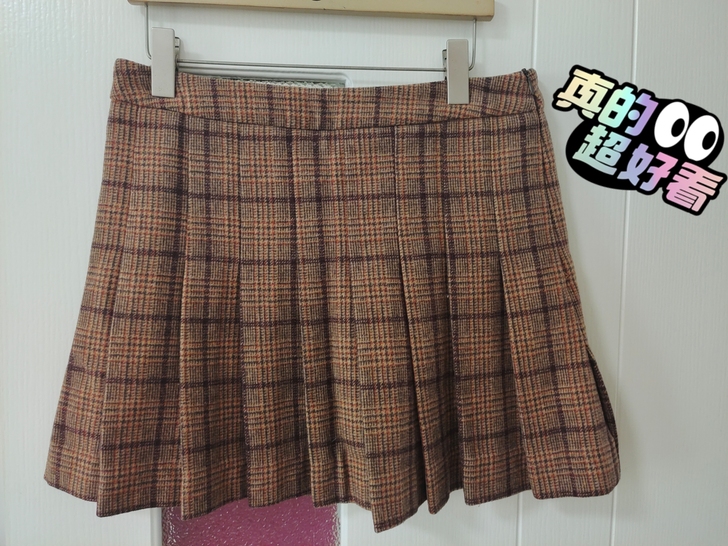 学院风！学院风！羊毛短裙，XL尺码！特别减...