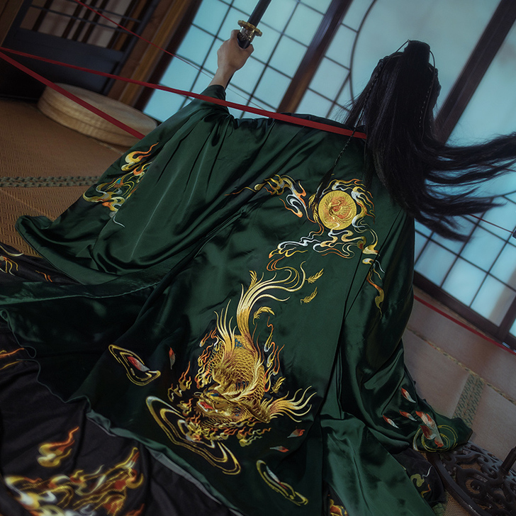 序绘原创 麒麟 祥瑞大袖衫披风外套重工刺绣...