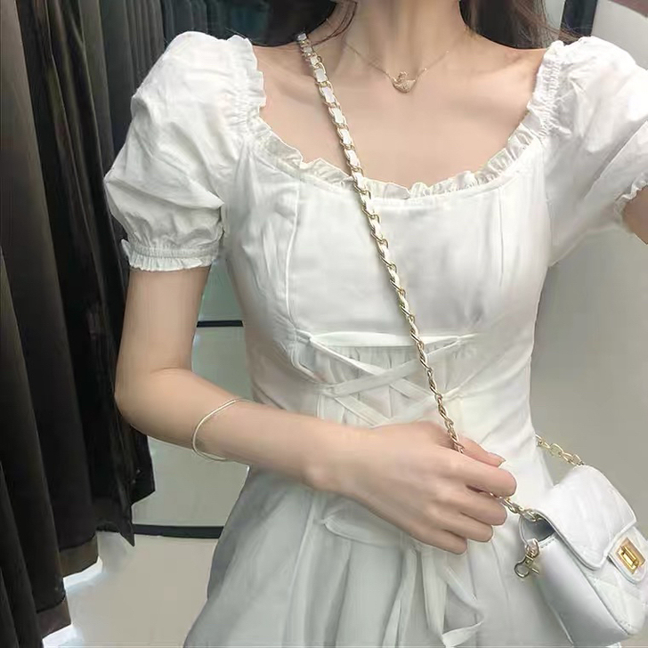 全新 小白裙子很仙 奶白色