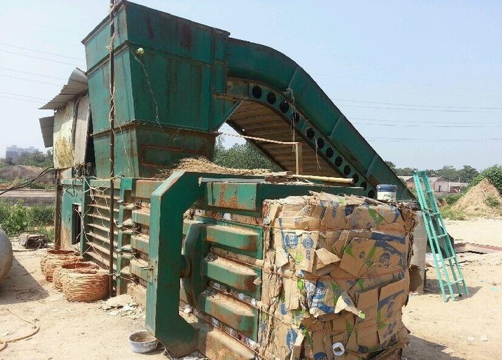 维纸板打包稻草编织袋生活垃圾压块机海绵压缩...