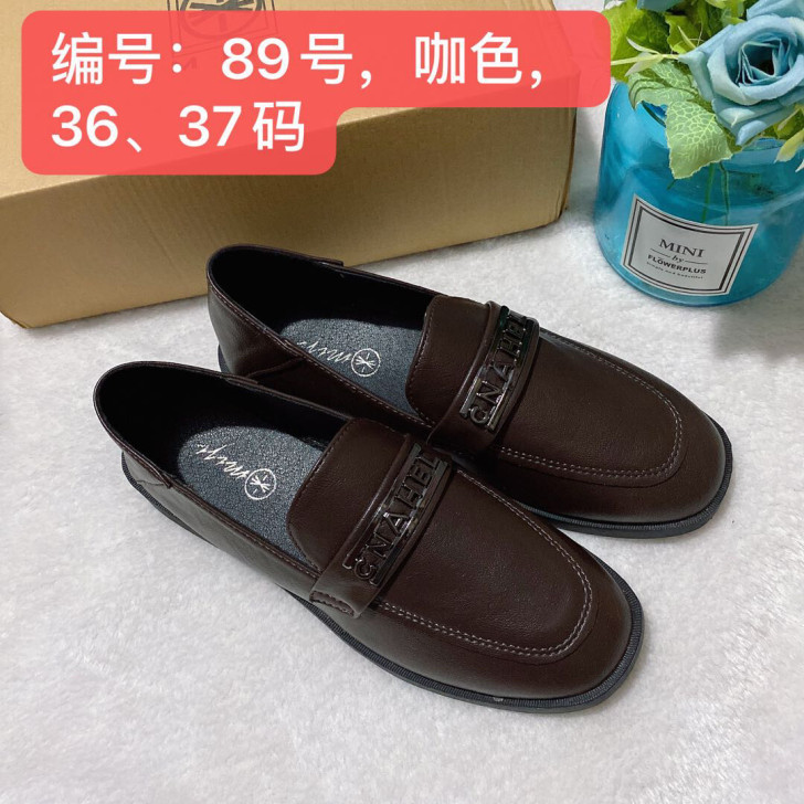 品牌专柜下架平底单鞋女欧美踩跟两穿套脚一脚...