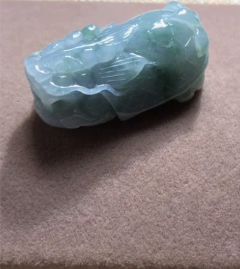 翡翠A货玉石玉雕文玩 冰糯种 龙头龟 龙龟...