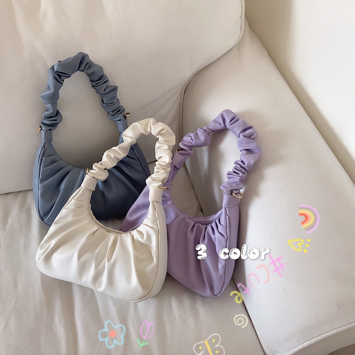 腋下包褶皱云朵包法棍包单肩斜挎包小众质感包...