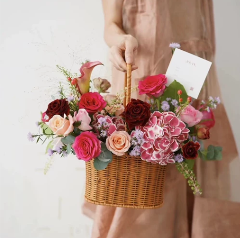 「6个包邮」新品仿藤编织小花篮子田园铁艺手...