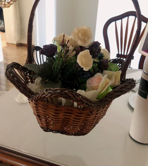 藤编花篮手工编织竹编手拎篮鲜花干花束插花包...