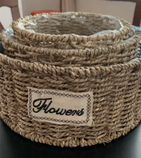 草编柳编藤编田园创意大花盆插花花篮绿植多肉...