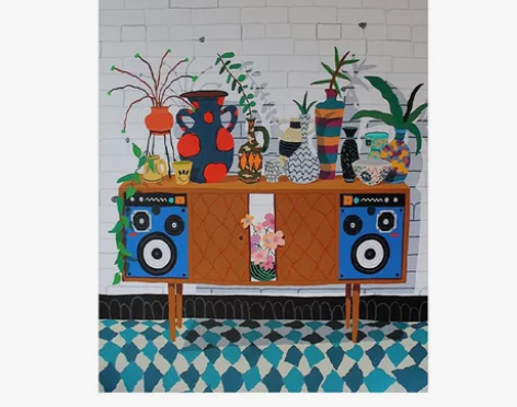 手绘油画客厅装饰画背景墙现代简约艺术挂画【...